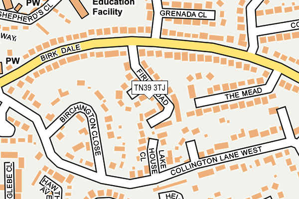 TN39 3TJ map - OS OpenMap – Local (Ordnance Survey)
