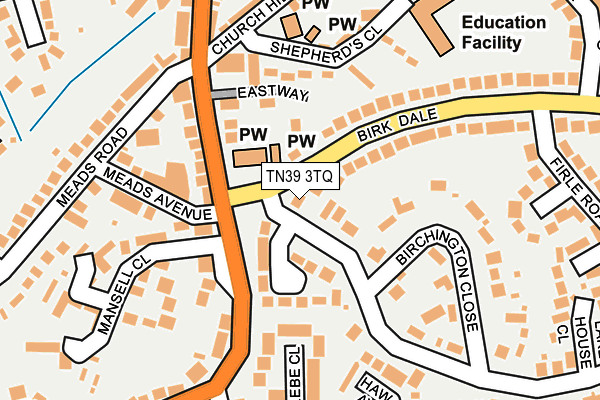 TN39 3TQ map - OS OpenMap – Local (Ordnance Survey)