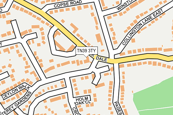 TN39 3TY map - OS OpenMap – Local (Ordnance Survey)