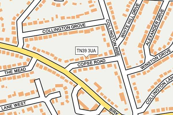 TN39 3UA map - OS OpenMap – Local (Ordnance Survey)