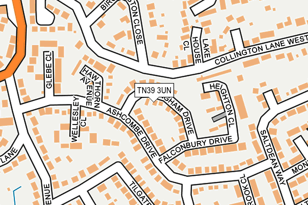 TN39 3UN map - OS OpenMap – Local (Ordnance Survey)