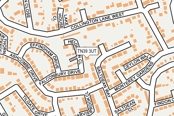 TN39 3UT map - OS OpenMap – Local (Ordnance Survey)