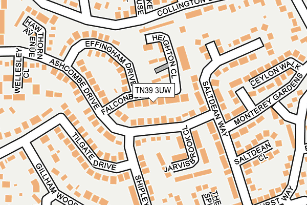 TN39 3UW map - OS OpenMap – Local (Ordnance Survey)