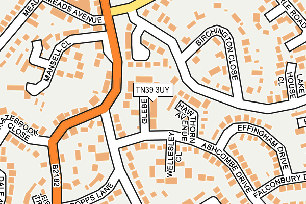 TN39 3UY map - OS OpenMap – Local (Ordnance Survey)