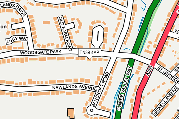 TN39 4AP map - OS OpenMap – Local (Ordnance Survey)