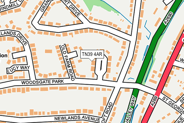 TN39 4AR map - OS OpenMap – Local (Ordnance Survey)