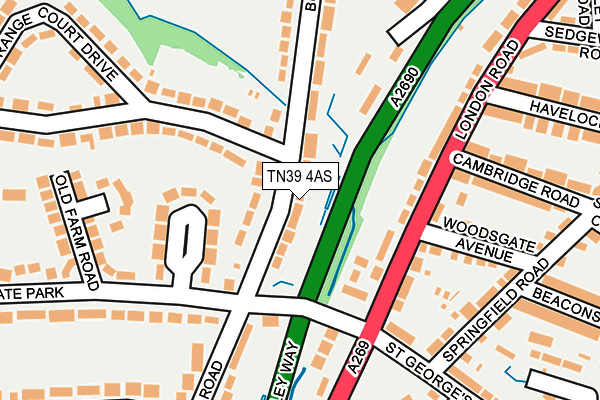 TN39 4AS map - OS OpenMap – Local (Ordnance Survey)