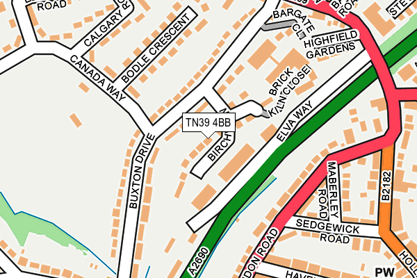 TN39 4BB map - OS OpenMap – Local (Ordnance Survey)