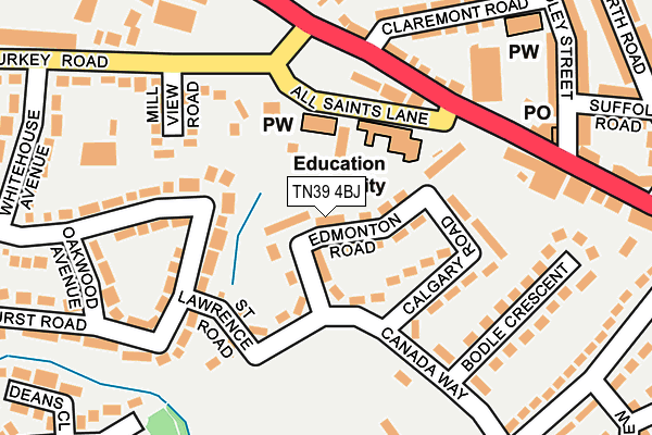 TN39 4BJ map - OS OpenMap – Local (Ordnance Survey)