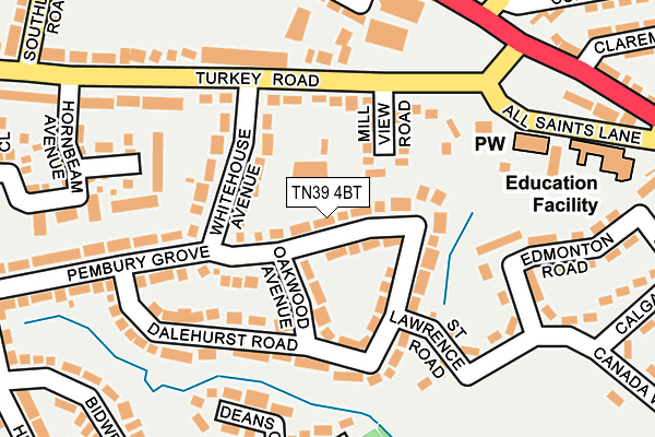 TN39 4BT map - OS OpenMap – Local (Ordnance Survey)