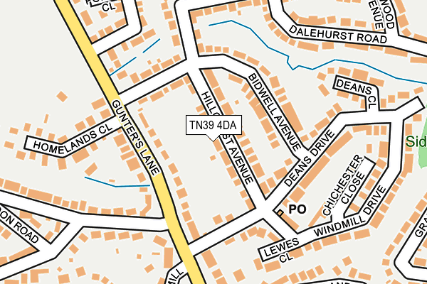 TN39 4DA map - OS OpenMap – Local (Ordnance Survey)
