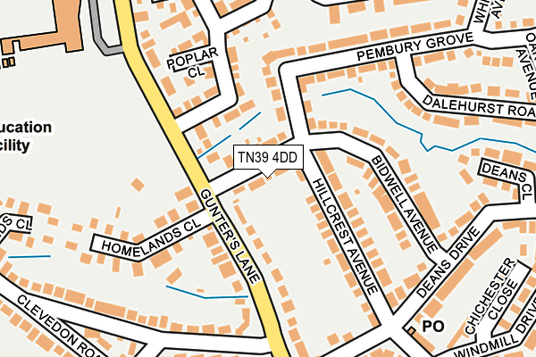 TN39 4DD map - OS OpenMap – Local (Ordnance Survey)