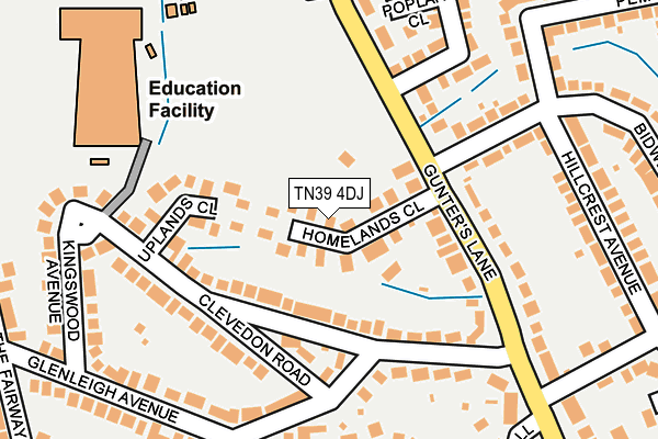 TN39 4DJ map - OS OpenMap – Local (Ordnance Survey)