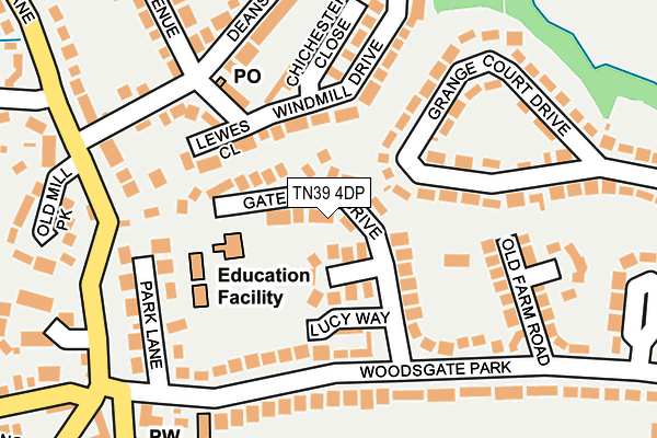 TN39 4DP map - OS OpenMap – Local (Ordnance Survey)