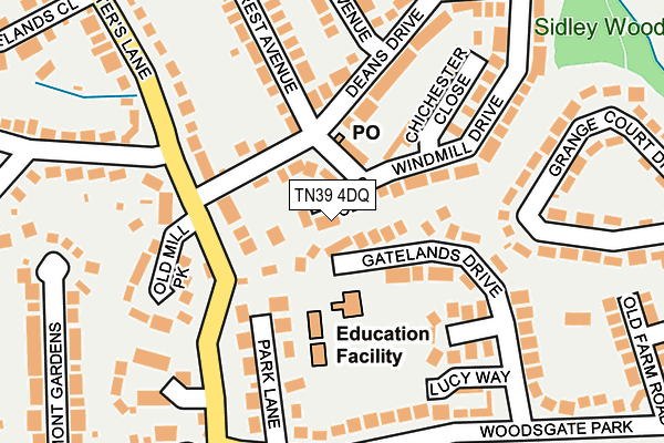 TN39 4DQ map - OS OpenMap – Local (Ordnance Survey)