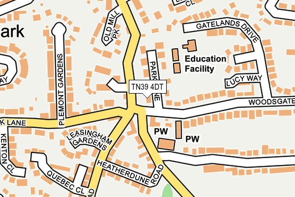 TN39 4DT map - OS OpenMap – Local (Ordnance Survey)