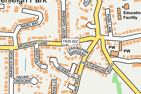 TN39 4DZ map - OS OpenMap – Local (Ordnance Survey)