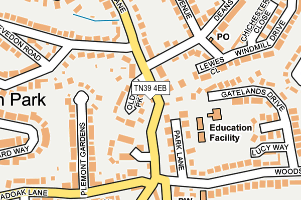 TN39 4EB map - OS OpenMap – Local (Ordnance Survey)