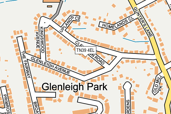 TN39 4EL map - OS OpenMap – Local (Ordnance Survey)