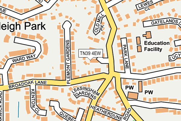 TN39 4EW map - OS OpenMap – Local (Ordnance Survey)