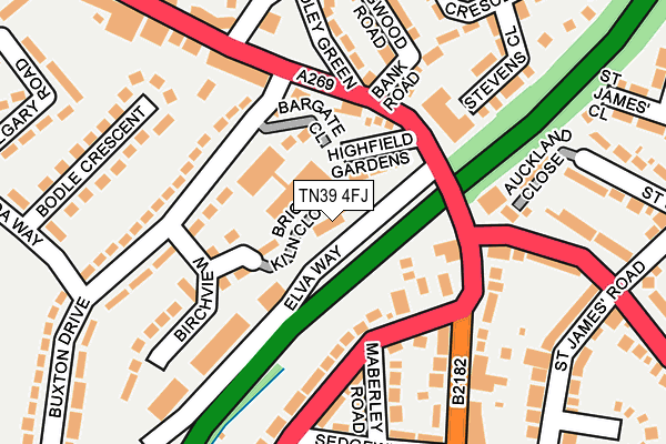 TN39 4FJ map - OS OpenMap – Local (Ordnance Survey)