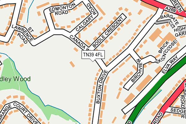 TN39 4FL map - OS OpenMap – Local (Ordnance Survey)