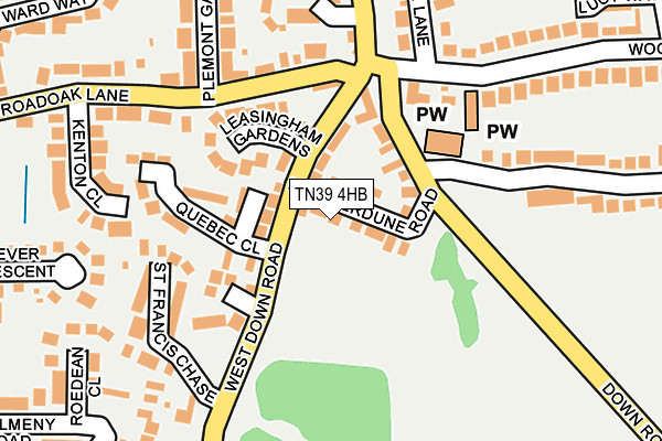 TN39 4HB map - OS OpenMap – Local (Ordnance Survey)
