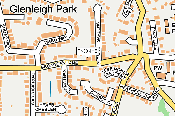 TN39 4HE map - OS OpenMap – Local (Ordnance Survey)