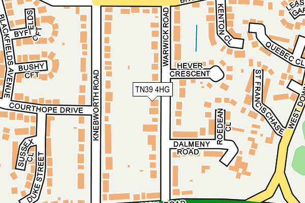 TN39 4HG map - OS OpenMap – Local (Ordnance Survey)