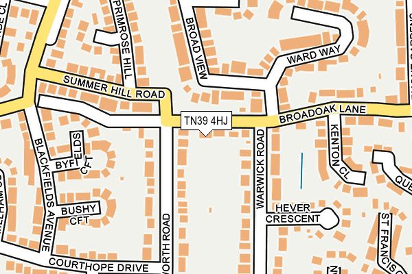 TN39 4HJ map - OS OpenMap – Local (Ordnance Survey)