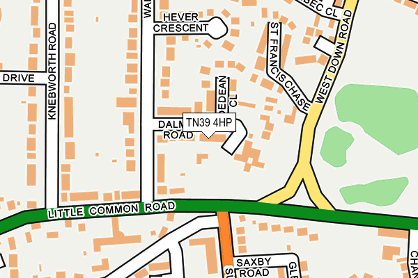 TN39 4HP map - OS OpenMap – Local (Ordnance Survey)