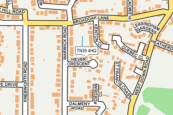TN39 4HQ map - OS OpenMap – Local (Ordnance Survey)