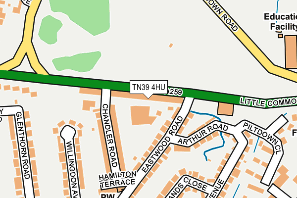 TN39 4HU map - OS OpenMap – Local (Ordnance Survey)