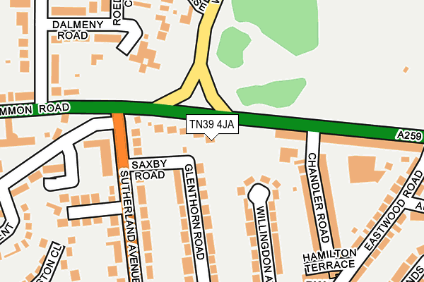 TN39 4JA map - OS OpenMap – Local (Ordnance Survey)