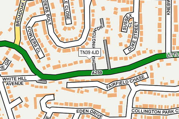 TN39 4JD map - OS OpenMap – Local (Ordnance Survey)