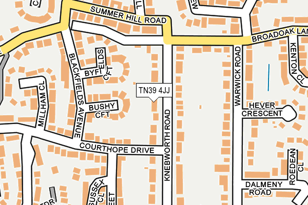 TN39 4JJ map - OS OpenMap – Local (Ordnance Survey)