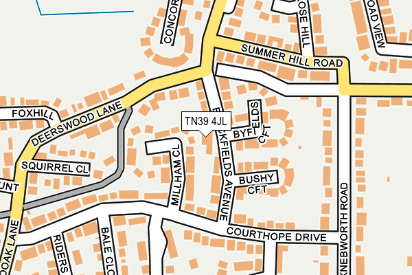TN39 4JL map - OS OpenMap – Local (Ordnance Survey)