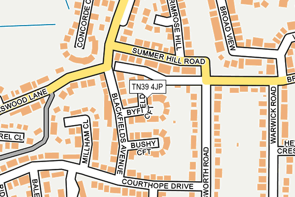 TN39 4JP map - OS OpenMap – Local (Ordnance Survey)