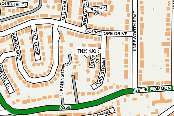 TN39 4JQ map - OS OpenMap – Local (Ordnance Survey)