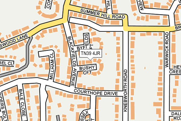 TN39 4JR map - OS OpenMap – Local (Ordnance Survey)