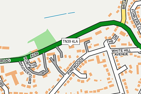 TN39 4LA map - OS OpenMap – Local (Ordnance Survey)