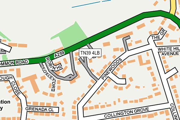 TN39 4LB map - OS OpenMap – Local (Ordnance Survey)