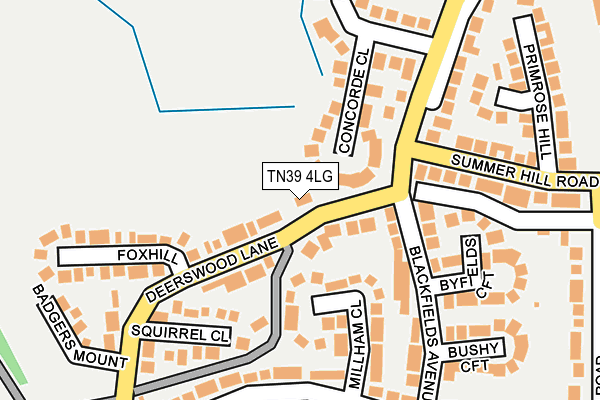 TN39 4LG map - OS OpenMap – Local (Ordnance Survey)