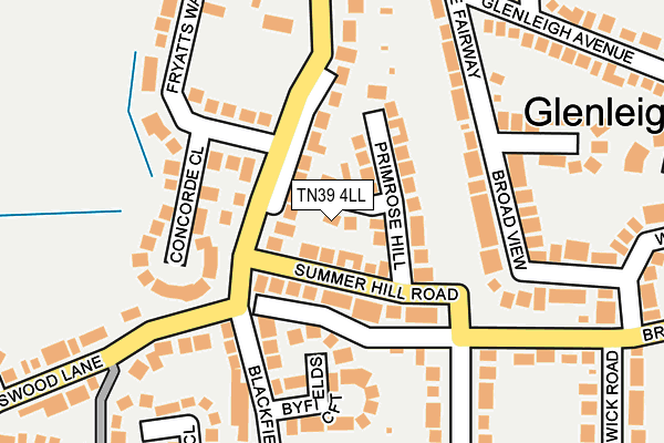 TN39 4LL map - OS OpenMap – Local (Ordnance Survey)