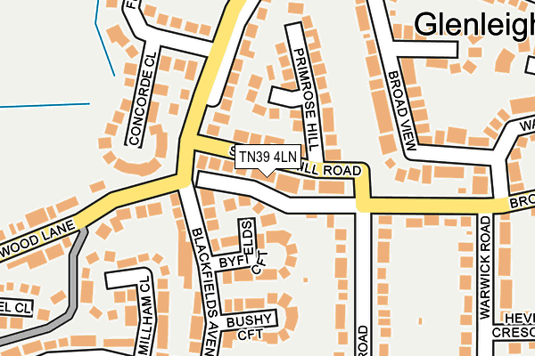 TN39 4LN map - OS OpenMap – Local (Ordnance Survey)