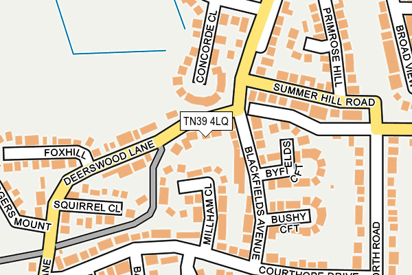 TN39 4LQ map - OS OpenMap – Local (Ordnance Survey)