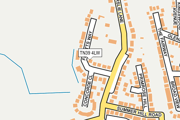TN39 4LW map - OS OpenMap – Local (Ordnance Survey)