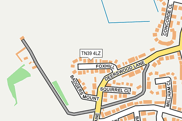 TN39 4LZ map - OS OpenMap – Local (Ordnance Survey)