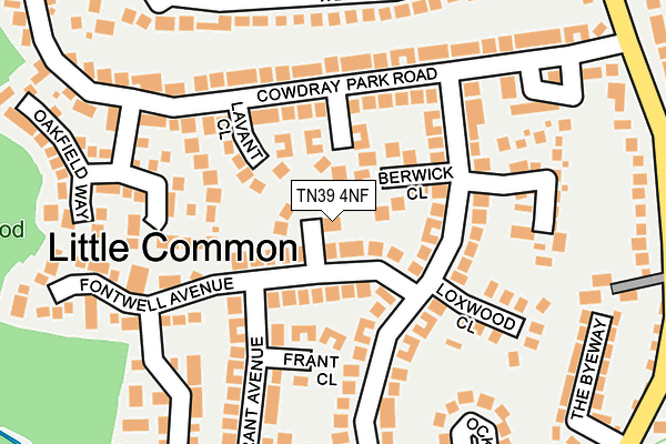 TN39 4NF map - OS OpenMap – Local (Ordnance Survey)