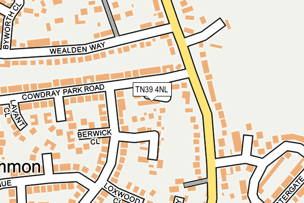 TN39 4NL map - OS OpenMap – Local (Ordnance Survey)